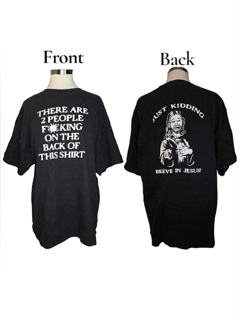 Like New! "Just Kidding Believe in Jesus!" T-Shirt Size XL